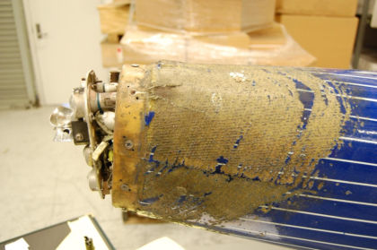 Figure 10 Damaged paint and nav lights
