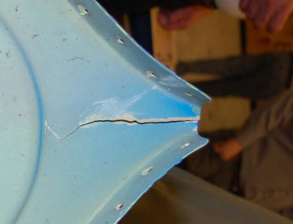 Figure 20 Crack in bulkhead