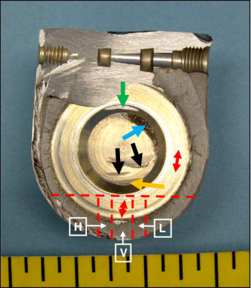 Figure 16. The fractured rear portion of the comparison end cap.